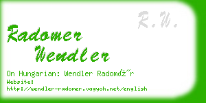 radomer wendler business card